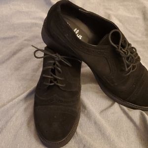 Black suede shoe